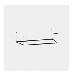 LedsC4 - Luminaria lineal APEX_RECTANGULAR_AW29 72W blanco cálido 2700K CRI 90 ON-OFF negro IP40 6252lm
