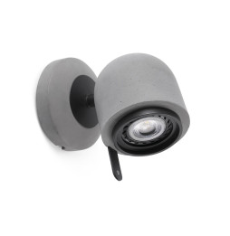 FARO - Aplique orientable STONE 1xGU10 led 8W gris piedra