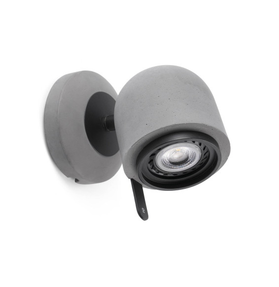 FARO - Aplique orientable STONE 1xGU10 led 8W gris piedra