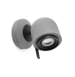 FARO - Aplique orientable STONE 1xGU10 led 8W gris piedra