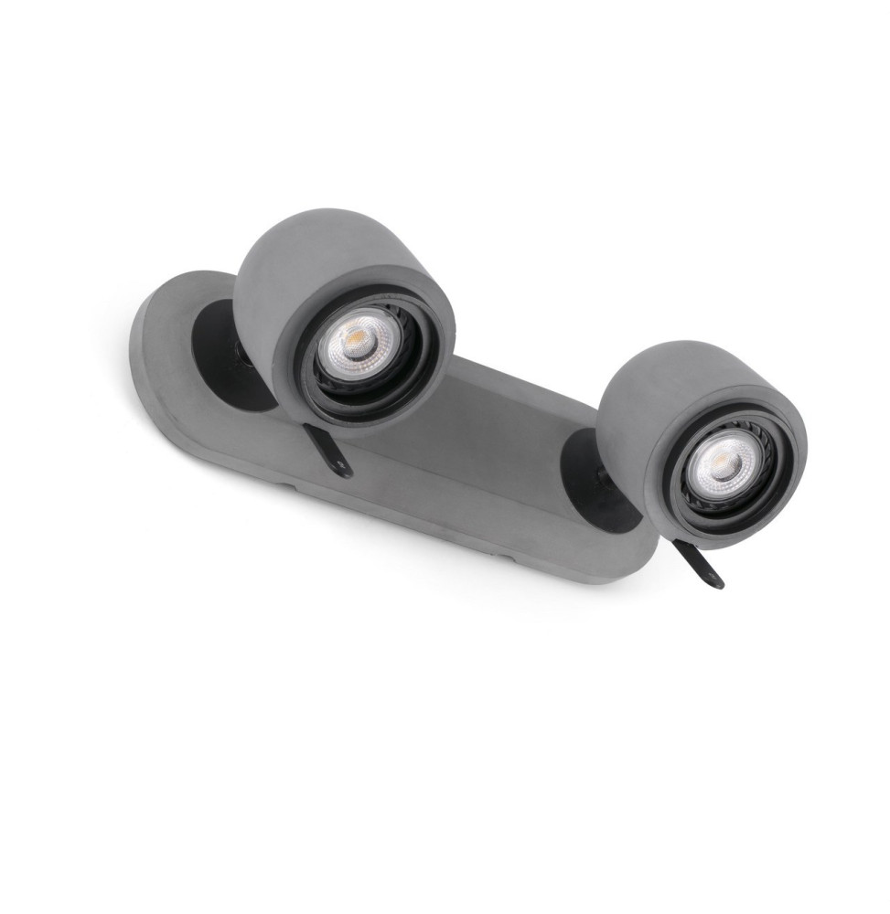 FARO - Aplique orientable STONE 2xGU10 led 8W gris piedra