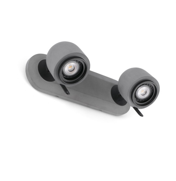 FARO - Aplique orientable STONE 2xGU10 led 8W gris piedra