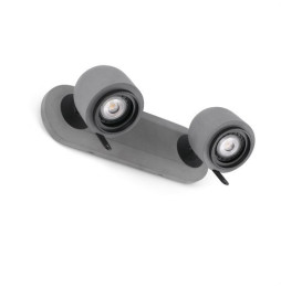 FARO - Aplique orientable STONE 2xGU10 led 8W gris piedra