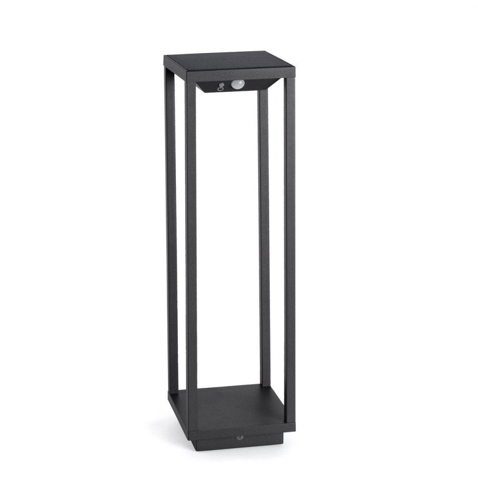 FARO - Baliza SAURA solar con sensor pir gris oscuro