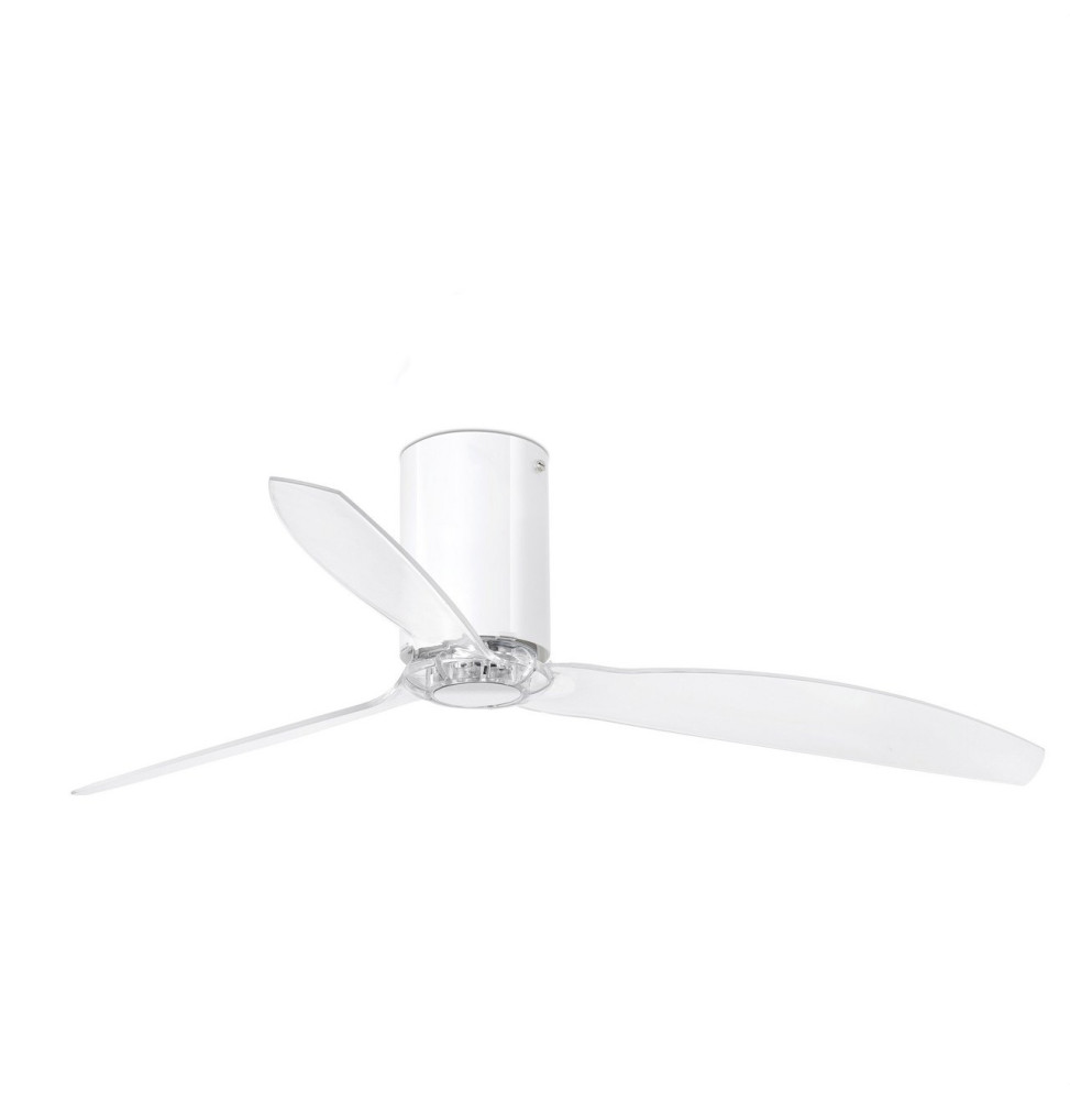 FARO - Ventilador techo MINI TUBE FAN diámetro 128cm blanco brillo 3 palas
