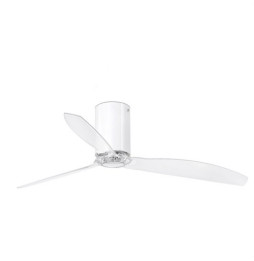 FARO - Ventilador techo MINI TUBE FAN diámetro 128cm blanco brillo 3 palas