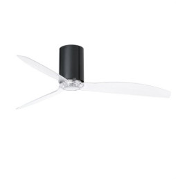FARO - Ventilador techo MINI TUBE FAN diámetro 128cm negro brillo 3 palas