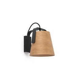 FARO - Aplique STOOD E27 20W negro madera