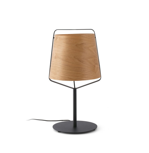 FARO - Luminaria sobremesa STOOD E27 20W negro madera