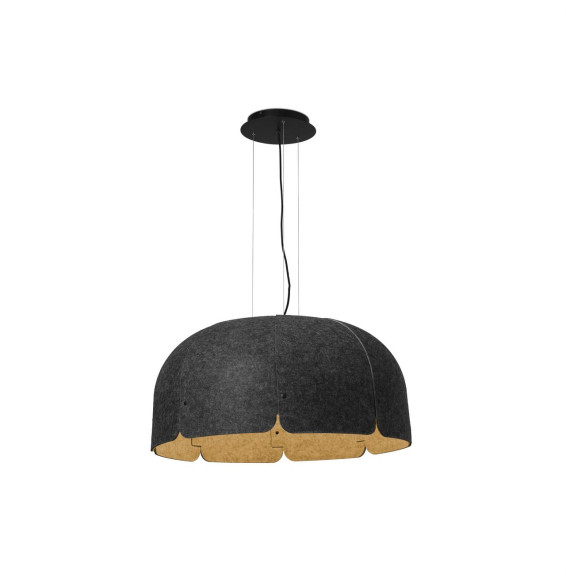 FARO - Luminaria colgante MUTE gris oscuro marrón led 36W 3K