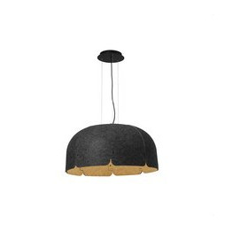FARO - Luminaria colgante MUTE gris oscuro marrón led 36W 3K