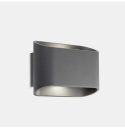 LedsC4 - Aplique IP66 Diago LED 8W blanco cálido 3000K ON-OFF gris urbano 680lm