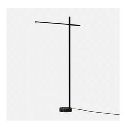 LedsC4 - Luminaria pie de salón TUBS LED 10.5W 3000K negro Marbre negro 403lm