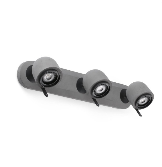 FARO - Aplique orientable STONE 3xGU10 led 8W gris piedra