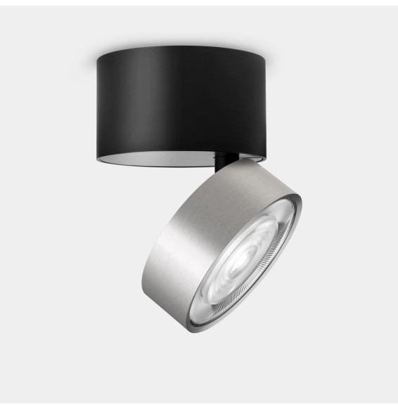 LedsC4 - Proyector Kiva Surface Ø95mm 13.2 blanco cálido 3000K CRI 90 22.7º DALI-2 1320lm níquel satinado