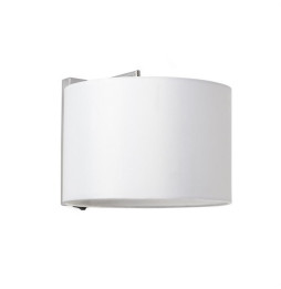 FARO - Aplique SAHARA 1xE27 60W cromo pantalla blanca