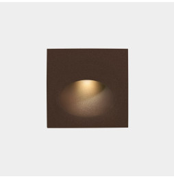 LedsC4 - Empotrable de pared IP66 Bat Square Oval LED 3 4000K 77lm marrón