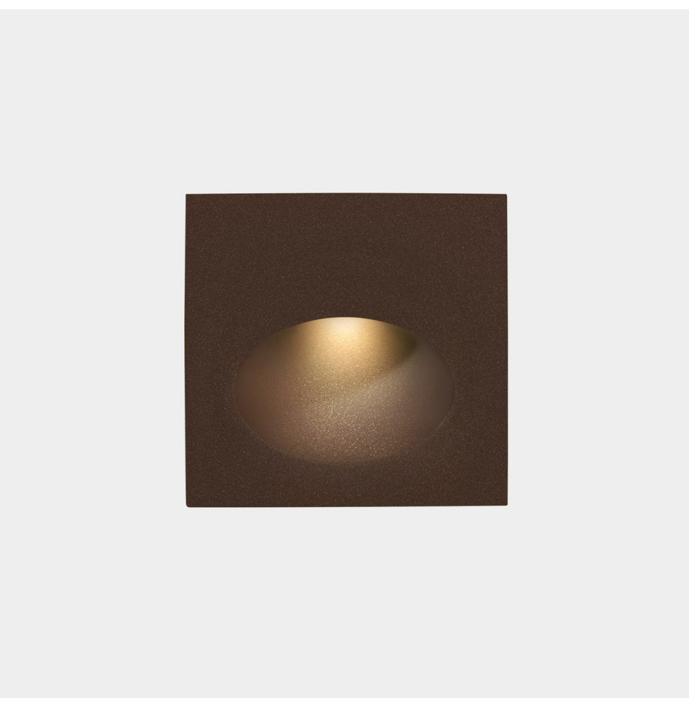 LedsC4 - Empotrable de pared IP66 Bat Square Oval LED 3 4000K 77lm marrón