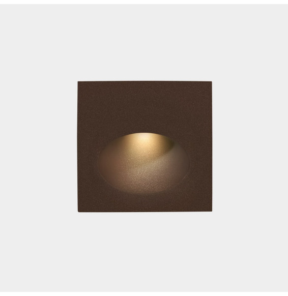 LedsC4 - Empotrable de pared IP66 Bat Square Oval LED 3 4000K 77lm marrón