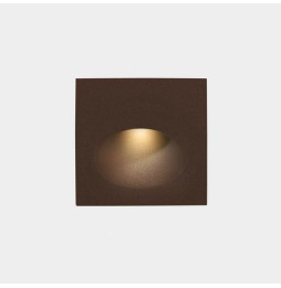 LedsC4 - Empotrable de pared IP66 Bat Square Oval LED 3 4000K 77lm marrón