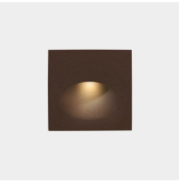 LedsC4 - Empotrable de pared IP66 Bat Square Oval LED 3 3000K 77lm marrón