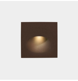 LedsC4 - Empotrable de pared IP66 Bat Square Oval LED 3 2700K 77lm marrón
