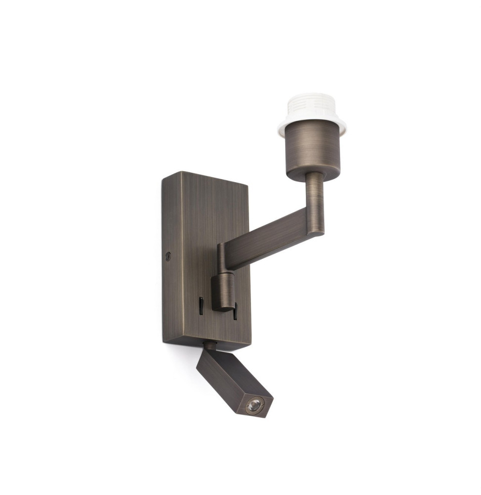 FARO - Aplique ARTIS articulado E27 lector led 3W bronce
