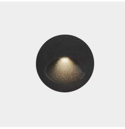 LedsC4 - Empotrable de pared IP66 Bat Round Oval LED 3 2700K 77lm gris urbano