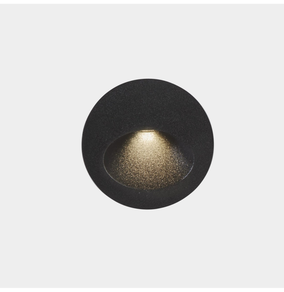 LedsC4 - Empotrable de pared IP66 Bat Round Oval LED 3 2700K 77lm gris urbano LedsC4 - Empotrable de pared IP66 Bat Round Oval LED 3 2700K 77lm gris urbano