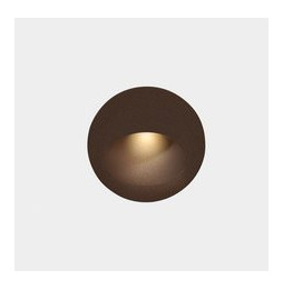LedsC4 - Empotrable de pared IP66 Bat Round Oval LED 3 4000K 77lm marrón