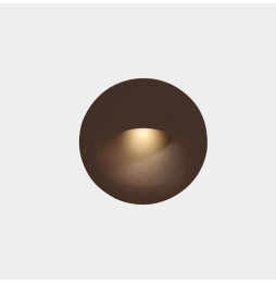 LedsC4 - Empotrable de pared IP66 Bat Round Oval LED 3 3000K 77lm marrón