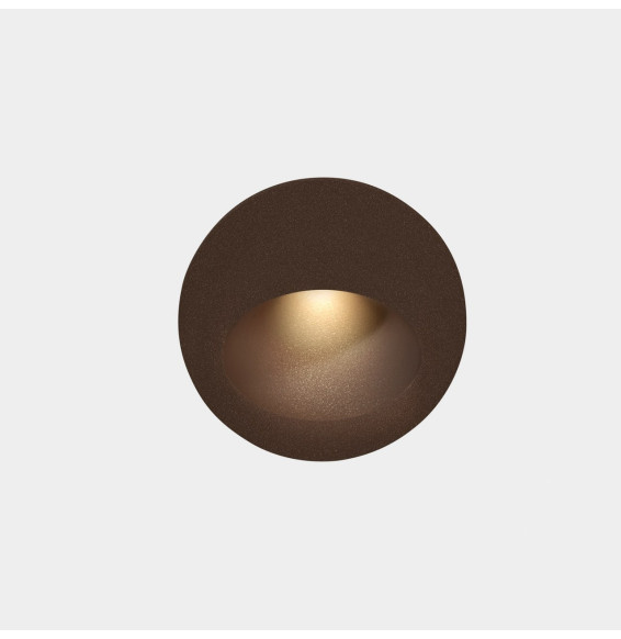 LedsC4 - Empotrable de pared IP66 Bat Round Oval LED 3 3000K 77lm marrón