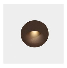 LedsC4 - Empotrable de pared IP66 Bat Round Oval LED 3 3000K 77lm marrón