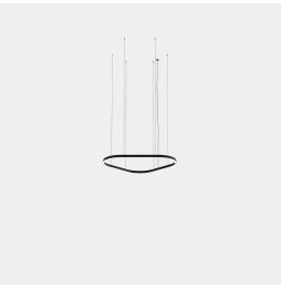 LedsC4 - Luminaria colgante triangular Geometric Mini 1000mm LED 64 blanco neutro 4000K ON-OFF negro 4416lm
