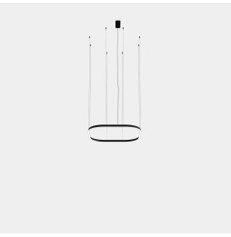 LedsC4 - Luminaria colgante cuadrada Geometric empotrable 1000x1000mm LED 72 blanco cálido 3000K DALI-2 blanco 4609lm