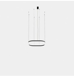 LedsC4 - Luminaria colgante cuadrada Geometric empotrable 1000x1000mm LED 72 blanco cálido 2700K 0-10V oro 4240lm