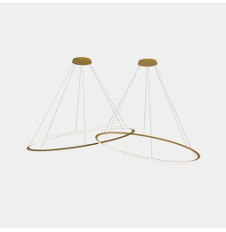 LedsC4 - Luminaria colgante circular Inward 2 Rings diámetro 2000 Horizontal empotrable LED 516 blanco cálido 2400K ON-OFF 11654