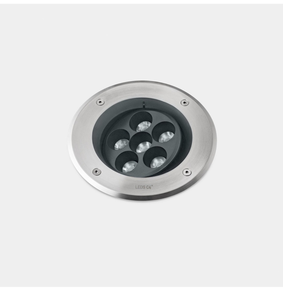 LedsC4 - Empotrable de suelo IP66-IP67 Gea Power LED Pro diámetro 185mm Efficiency LED 14.2 blanco cálido 3000K ON-OFF acero ino