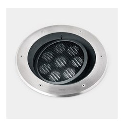 LedsC4 - Empotrable de suelo IP66-IP67 Gea Power LED Pro diámetro 300mm Comfort LED 18 blanco neutro 4000K DALI-2/PUSH acero ino