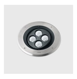 LedsC4 - Empotrable de suelo IP66-IP67 Gea Power LED Pro diámetro 220mm Efficiency LED 10.1 blanco cálido 3000K ON-OFF acero ino