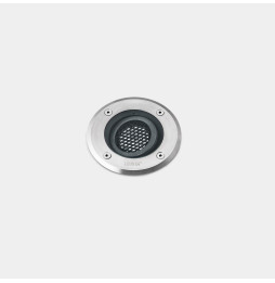 LedsC4 - Empotrable de suelo IP66-IP67 Gea Power LED Pro diámetro 125mm Comfort LED 2.5 blanco cálido 2700K ON-OFF acero inoxida