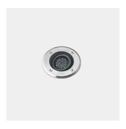 LedsC4 - Empotrable de suelo IP66-IP67 Gea Power LED Pro diámetro 125mm Comfort LED 2.5 blanco cálido 2700K ON-OFF acero inoxida