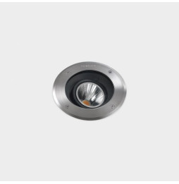 LedsC4 - Empotrable de suelo IP65-IP67 Gea Technopolymer diámetro 125mm LED 7.7 blanco cálido 3000K ON-OFF acero inoxidable AISI