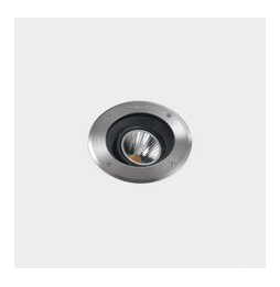 LedsC4 - Empotrable de suelo IP65-IP67 Gea Technopolymer diámetro 125mm LED 7.7 blanco cálido 3000K ON-OFF acero inoxidable AISI