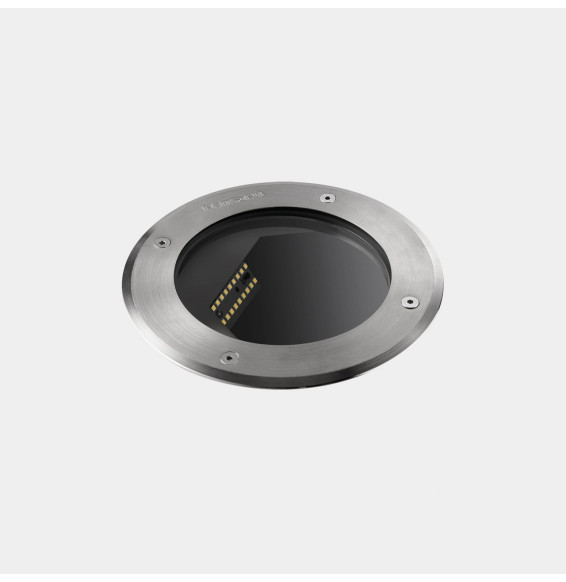 LedsC4 - Empotrable de suelo IP65-IP67 Gea pared 185mm LED 18.5 blanco cálido 2700K DALI-2 acero inoxidable AISI 316 618lm