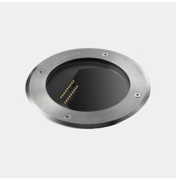 LedsC4 - Empotrable de suelo IP65-IP67 Gea pared 225mm LED 27.5 blanco cálido 2700K DALI-2 acero inoxidable AISI 316 1008lm