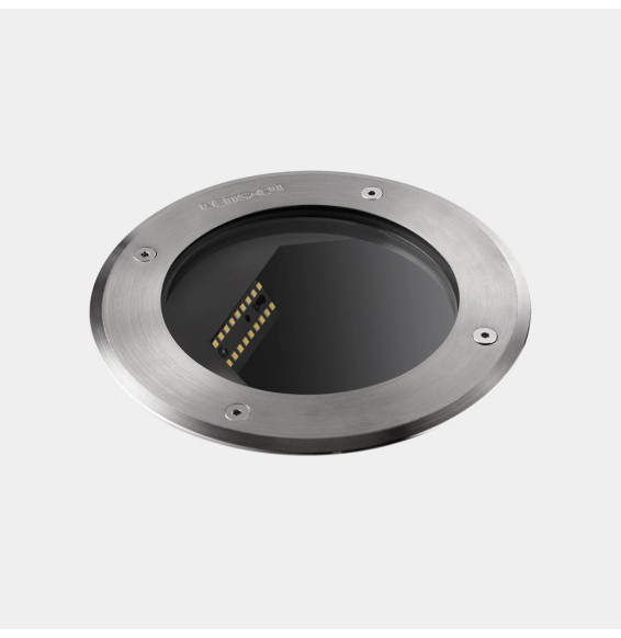 LedsC4 - Empotrable de suelo IP65-IP67 Gea pared 225mm LED 27.5 blanco cálido 2700K DALI-2 acero inoxidable AISI 316 1008lm