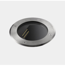 LedsC4 - Empotrable de suelo IP65-IP67 Gea pared 225mm LED 27.5 blanco cálido 2700K DALI-2 acero inoxidable AISI 316 1008lm
