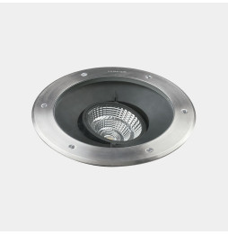 LedsC4 - Empotrable de suelo IP65-IP67 Gea Cob 300mm LED 35 blanco cálido 2700K DALI-2 acero inoxidable AISI 316 3681lm