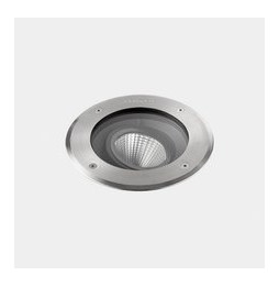 LedsC4 - Empotrable de suelo IP65-IP67 Gea Cob 223mm LED 26.7 blanco cálido 2700K DALI-2 acero inoxidable AISI 316 2262lm